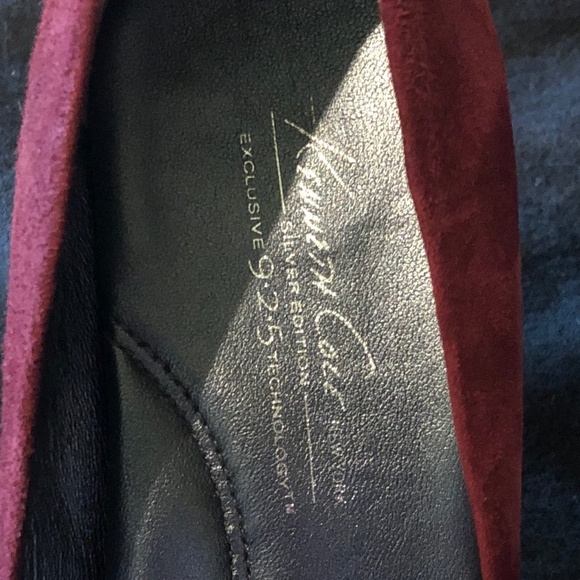 Kenneth Cole silver edition burgundy suede pointed toes pumps - Picture 3 of 6